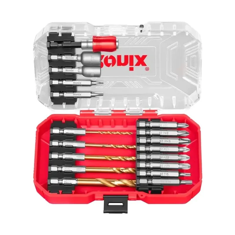 RONIX - Herr. Manuales Juego de Puntas y Mechas 18 Piezas Ronix RH-5453 · Cód. 00JPM018